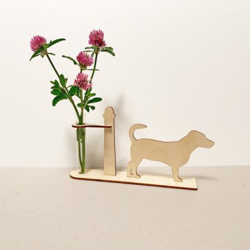 houten Jack Russell Jack Russells hond honden cadeau kado kadootje reageerbuis reageerbuisje bloem bloemetje hout houten berken laserkracht