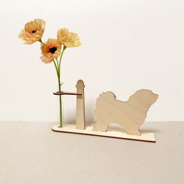 houten Tibetaanse terriër terrier terriërs hond honden cadeau kado kadootje reageerbuis reageerbuisje bloem bloemetje hout houten berken laserkracht