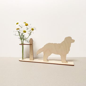 houten bernersennenhond sennen hond honden cadeau kado kadootje reageerbuis reageerbuisje bloem bloemetje hout houten berken laserkracht