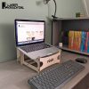 Laptopstandaard met naam gepersonaliseerd hout laptop standaard steun cadeau kado cadeautje kadootje thuiswerken werken laserkracht