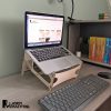 Laptopstandaard hout houten laptop standaard steun thuiswerken werken laserkracht